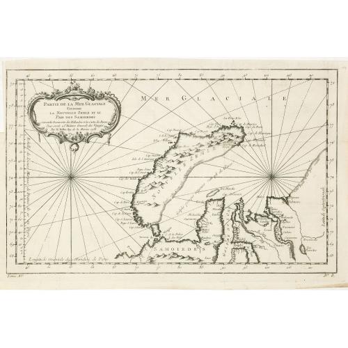 Old map image download for Partie De La Mer Glaciale Contenant La Nouvelle Zemble et Le Pais Des Samoiedes . . . 1758