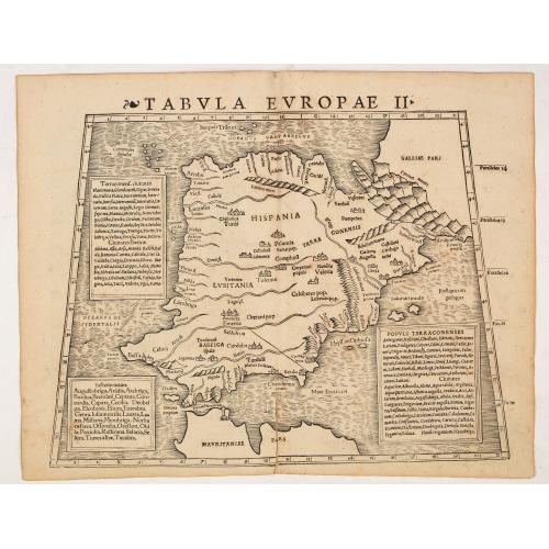 Old map image download for Tabula Europae II (Spain and Portugal)