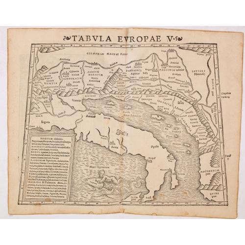Old map image download for Tabula Europae V ( Adriatic Sea and the Balkans)