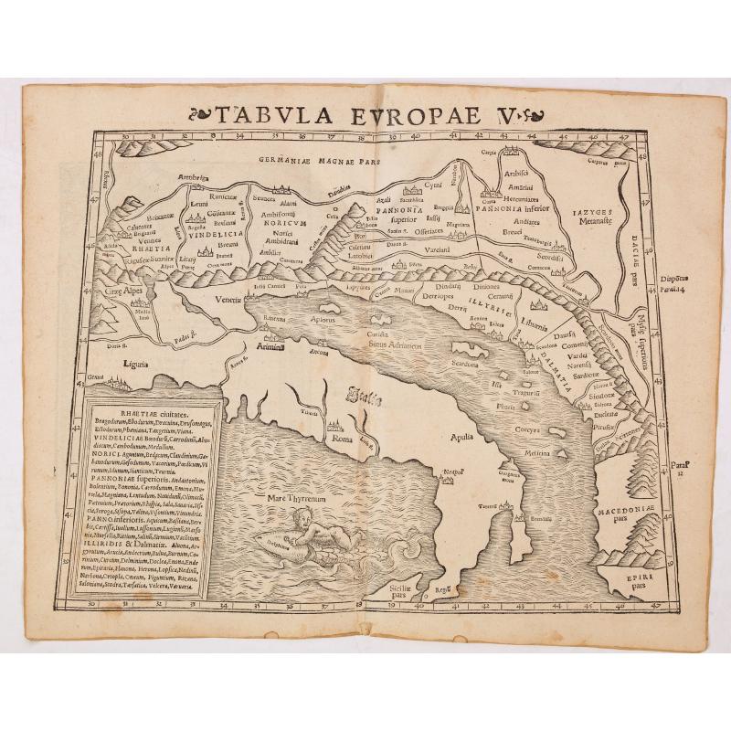 Tabula Europae V ( Adriatic Sea and the Balkans)