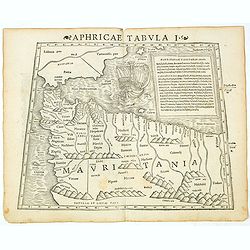 Aphricae Tabula I (Mauritania - present-day Morocco, Algeria, and Tunisia.)