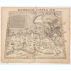 Aphricae Tabula II (Northern Africa and the Mediterranean showing parts of Sicily, Tunisia and Libya.)