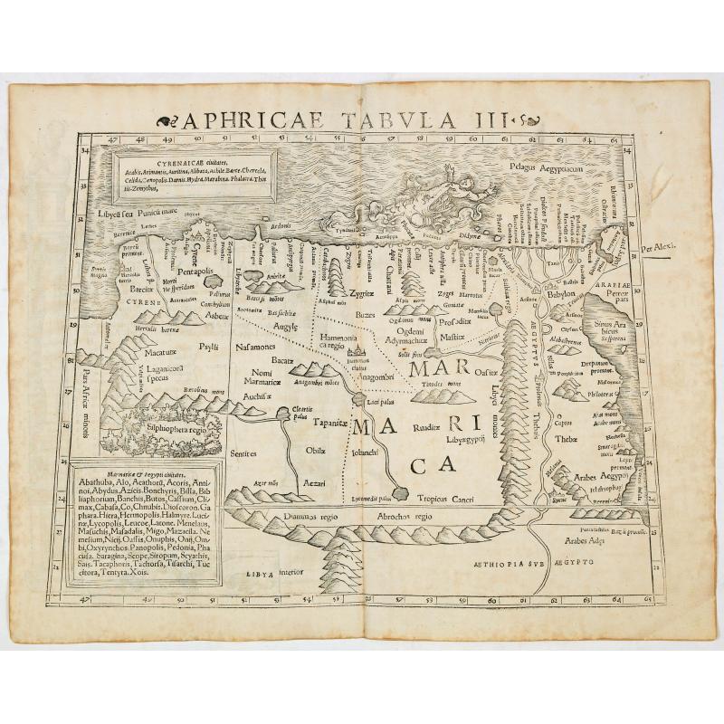 Aphricae Tabula III (Northern Africa and the Mediterranean, including Egypt.)