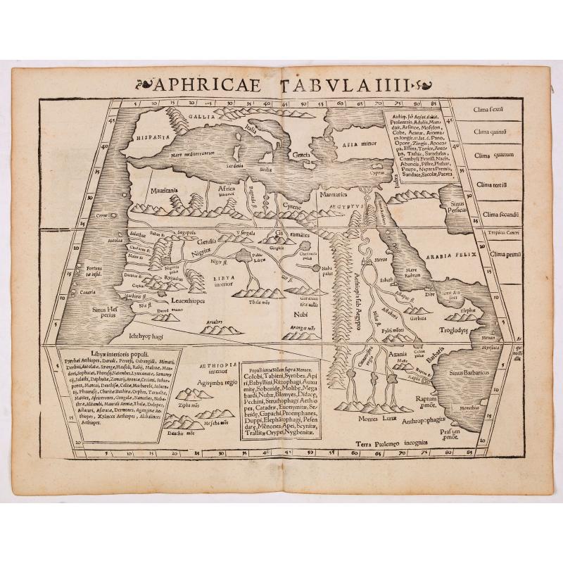 Aphricae Tabula III (Northern Africa and the Mediterranean, including Egypt.)