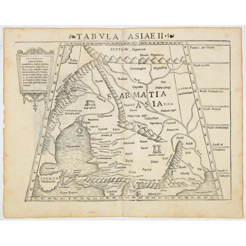 Old map image download for Tabula Asiae II (Black Sea and Caspian Sea)