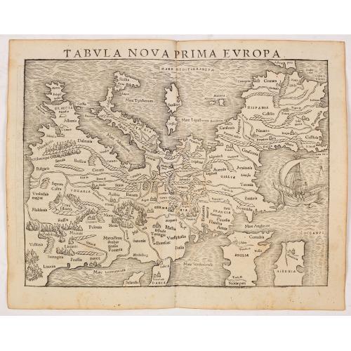 Old map image download for Tabula Nova Prima Europa. (Europe - 1st edition)