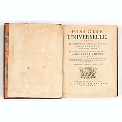 Histoire universelle depuis le commmencement du monde jusqu'a present. Tome Vingt-unieme. Portugais, Espagnols, Hollanois etc