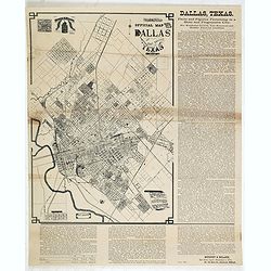 Murphy Bolanz. Official Map of the City of Dallas and East Dallas, Texas, 1887.