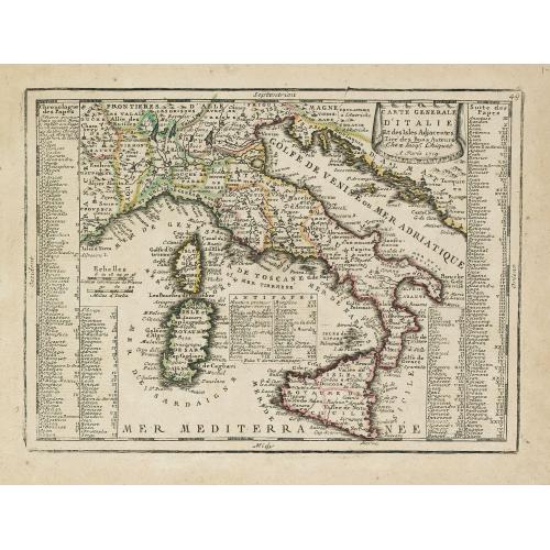 Old map image download for Carte Generale D'Italie Et des Isles Adjacentes. . .