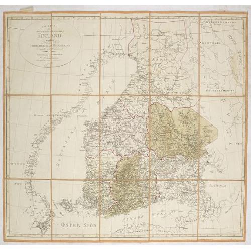 Old map image download for [Set of 6 maps] Charta öfver Storfurstendömet Finland på Friherre S. G. Hermelins Anstalt och Omkostnad. Sammandragen och författad af C. P. Hällström. Philos. Magister och Auscultant i Kongl. BergsColl. 1799.