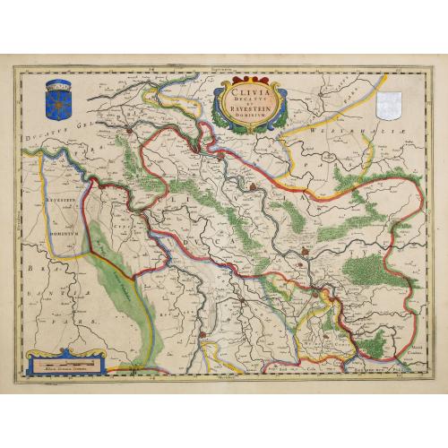 Old map image download for Clivia Ducatus et Ravestein Dominium.