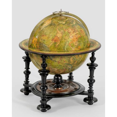 Old map image download for A very rare Louis XIV celestial globe by Guillaume De L'Isle, Paris, 1700, with his first address "Rue des Canettes".