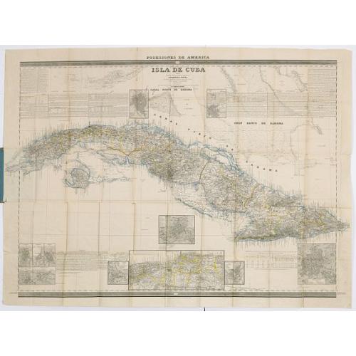 Old map image download for Posesiones de America : Isla de Cuba. . .