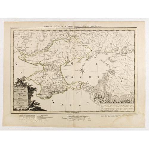 Old map image download for Carte du Gouvernement de Tauride, comprenant la Krimée et les pays voisins: dressée principalement d'après la carte faite sur les lieux pour le voyage de S.M. l'impératrice de Russie. . .