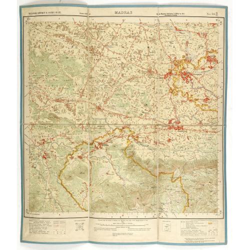 Old map image download for Malabar district & Cochin state. MADRAS NO 58 B-10