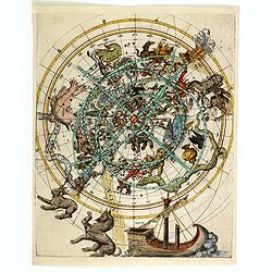 (Northern celestial planisphere with a pasted volvelle.)