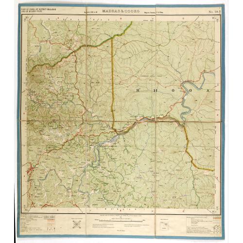 Old map image download for Part of district Malabar and of Mysore State. MADRAS NO 58 A1.