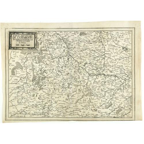 Carte des Duches de Luxembourg Iuliers et Partie de Brabant et Comte de Namur.