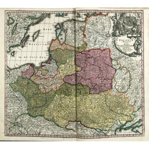 Old map image download for Poloniae Regnum ut et Magni Ducatus Lithuaniae . . .