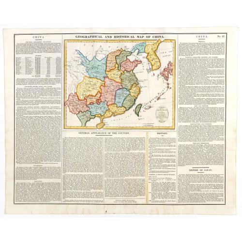 Old map image download for Geographical and Statistical Map of China. China and the Tributary Kingdom of Corea. For the Elucidation of Lavoisne's Genealogical, Historical, Chronological, & Geographical Atlas, by C. Gros, 1820. No. 64. Revised 1828.
