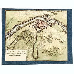 (Manuscript map of Narva und Ivangorod.)