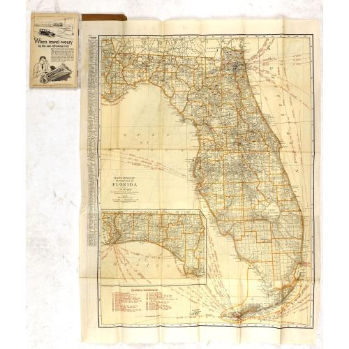 Old map image download for Rand Mc.Nally indexed pocket map Tourits' and Shipper' Guide of Florida. . .
