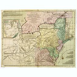 Bowles's new pocket map of the following Independent States of North America : viz. Virginia, Maryland, Delaware, Pensylvania, New Jersey, NewYork, Connecticut & Rhode Island [. . .] by Lewis Evans.