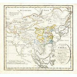 Charte von China und den angränzenden Ländern und Völkerschaften so wie den letzten Kaiser Tschien-Long. . .