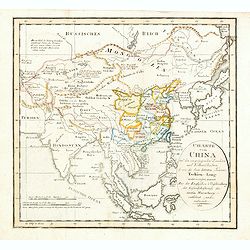 Charte von China und den angränzenden Ländern und Völkerschaften so wie den letzten Kaiser Tschien-Long. . .