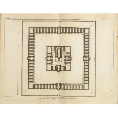 Old map image download for Plan nouveau du temple de Salomon, suivant l'auteur.