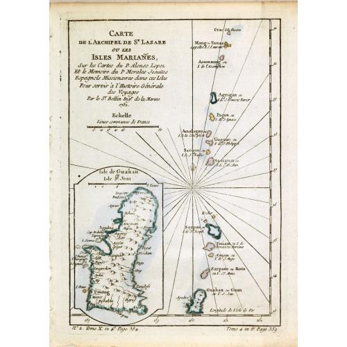 Old map image download for Carte de l'Archipel de St Lazare ou les Isles Marianes.