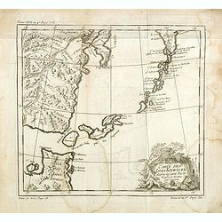 Carte des Isles Kouriles, d'après la carte Russe dréssée et gravée par Laurent.