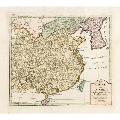 Old map image download for La Chine avec La Corée et les parties de la Tartarie les plus voisines..