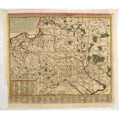 Old map image download for Nouvelle carte du royaume de Pologne, divisée selon..