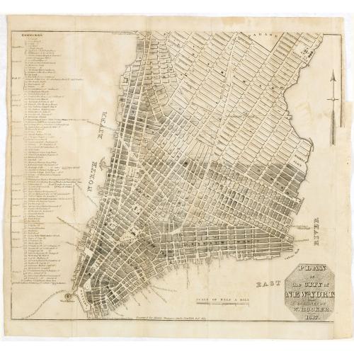 Old map image download for Plan of the City of New York. New-York, Oct. 1817.