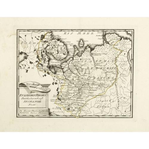 Old map image download for Des Russischen Reiches Statthalterschaft Archangel Nro.66