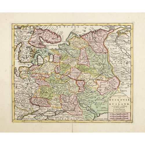 Old map image download for Nieuwe Kaart van Muskovie of Rusland.