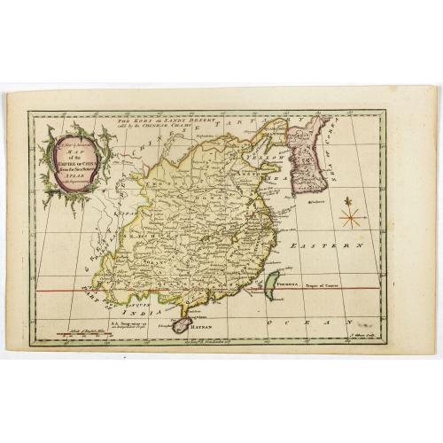 Old map image download for A new & accurate map of the Empire of China from the Sieur Robert's Atlas. With improvements.