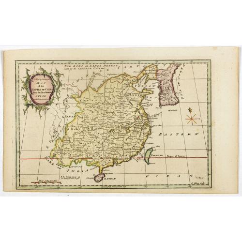 Old map image download for A new & accurate map of the Empire of China from the Sieur Robert's Atlas. With improvements.