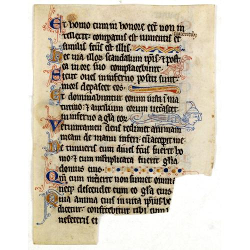 Illuminated leaf from a Liturgical Psalter.