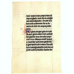 Manuscript leaf on vellum from a Dutch Book of Hours.