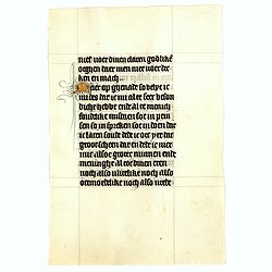 Manuscript leaf on vellum from a Dutch Book of Hours.