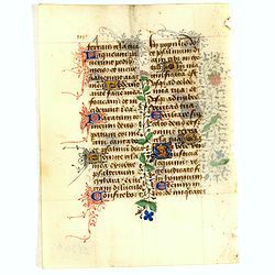 Leave from a Book of Hours on vellum.