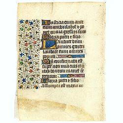 Manuscript leaf from a Book of Hours, use of Rome.