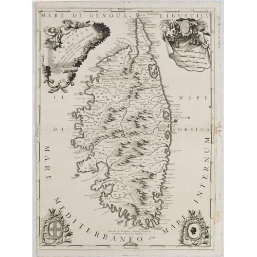 Old map image download for Isola di Corsica, Dedicata all' Em;mo e Rmo: Principe, il Sr. Cardinale Carpegna, Vicario di Sua Santita. . .