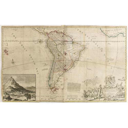 Old map image download for To the right honourable Charles Earl of Sunderland and Beron Spencer of Wormleighton. . . This map of South America. . .