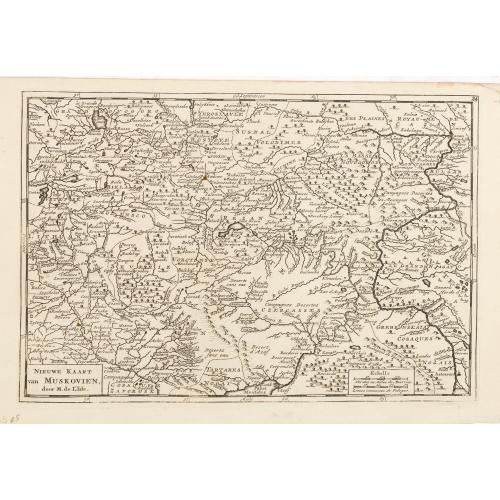 Nieuwe kaart van Muskovien door M. de l'Isle.