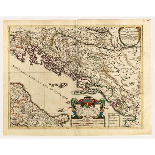 Old map image download for Dalmatia Istria Bosnia Servia Croatia e parte di Schiavonia...