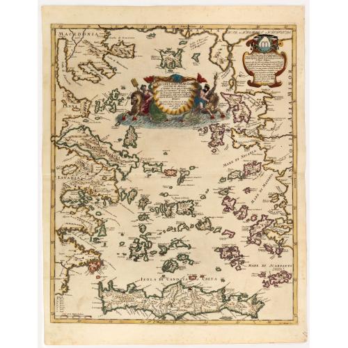 Old map image download for Arcipelago Mar Egeo con le coste del medesimo...