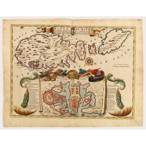 Old map image download for Isola Di Malta Gozzo comino e Cominotto...